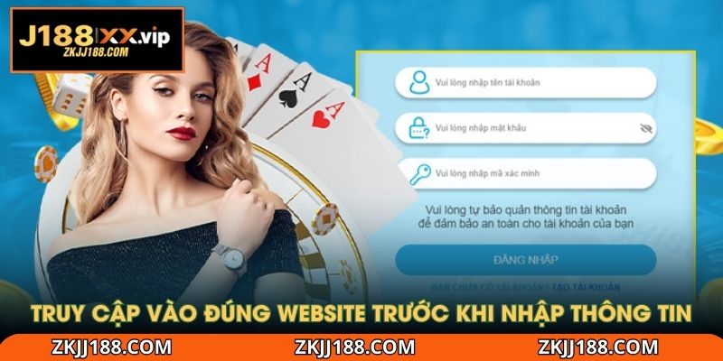 Truy cập vào đúng website trước khi nhập thông tin